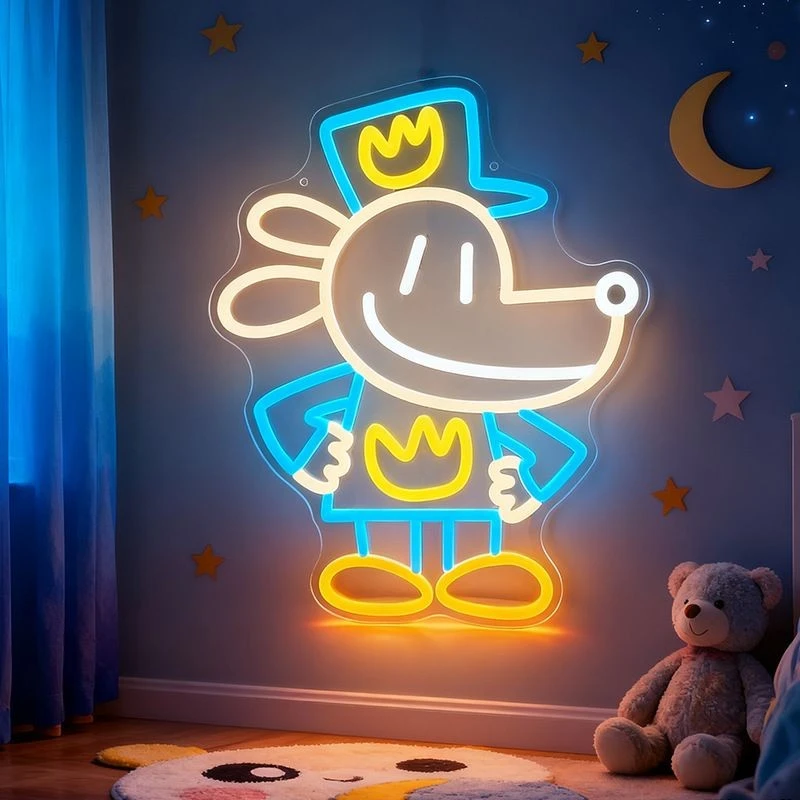 Custom LED Neon Sign Of Lovely Animals And Cartoons high quality